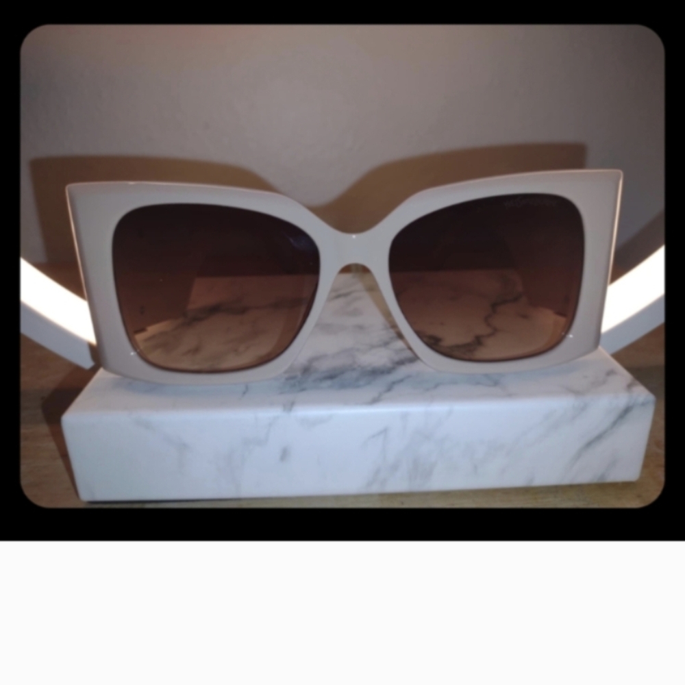 Saint Laurent Cream Sunglasses